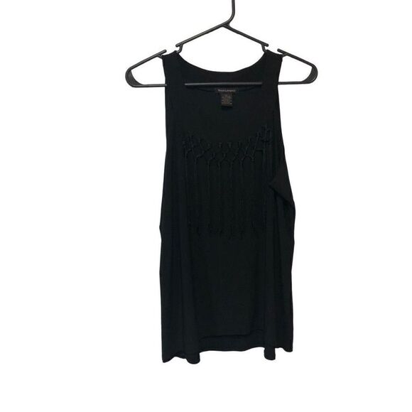Susan Lawrence Fringe Tank Extra Large (XL) Black - Picture 1 of 4